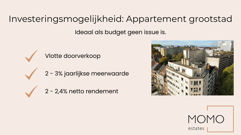 voordelen van investeren in appartement in grootstad